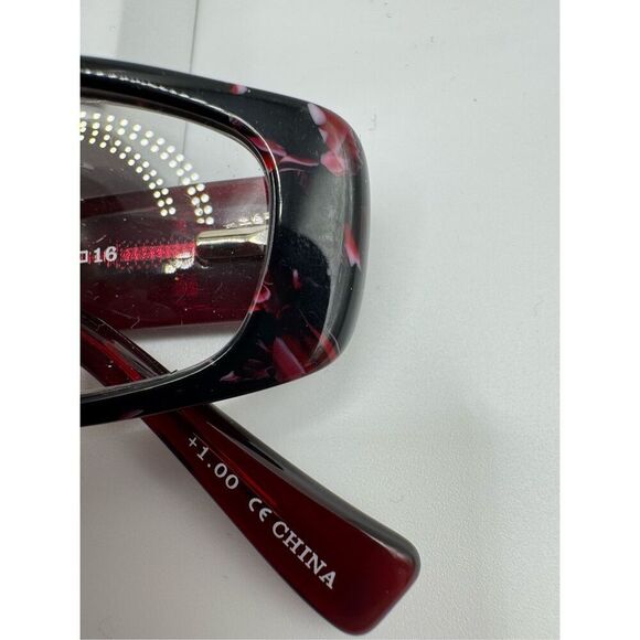 eyebobs Co-conspirator reading glasses strength 1.00 red purple pattern new with - Picture 5 of 5
